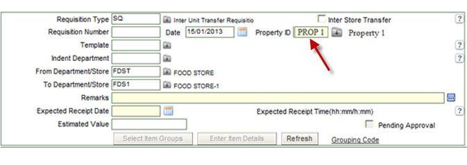 Materials Management - Inter Unit Stock Transfer Request