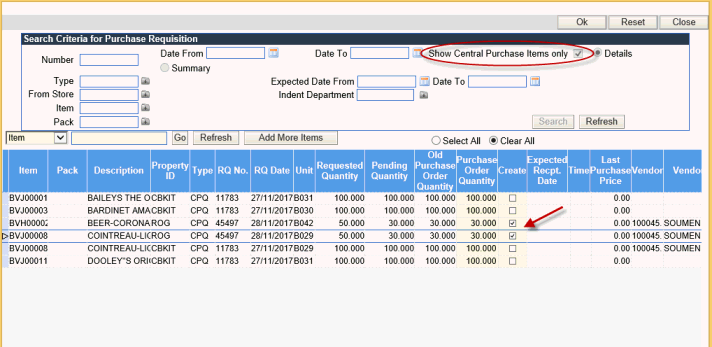 Materials Management - Central Purchase Order